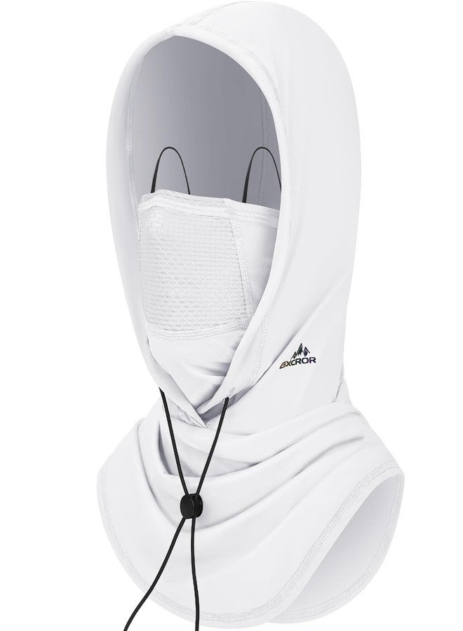 GXCROR Breathable Balaclava Ski Mask Sun UV Protection Hood Shiesty Mask for Cycling Fishing Running White - Image 1